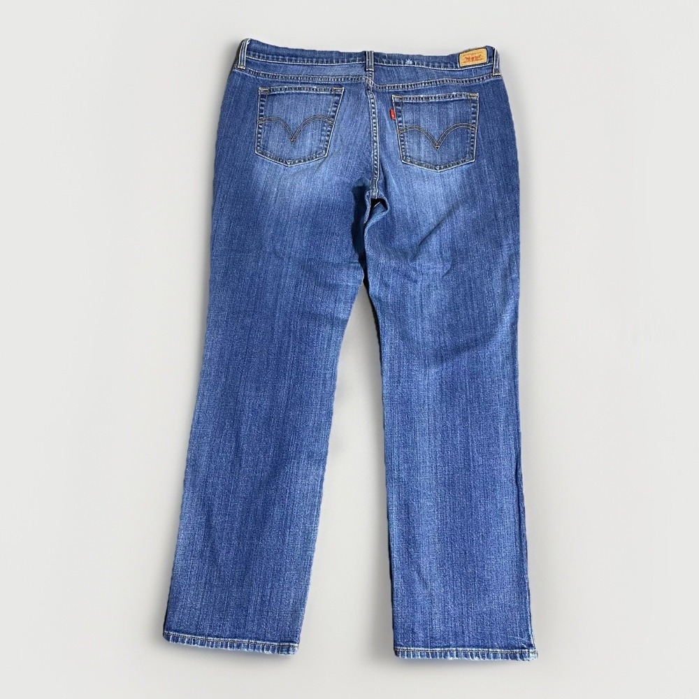 Levi's 505 Straight Leg Jeans Women 16 M 36x30 Blue Denim Mid-Rise Stretch Pants - Picture 2 of 16